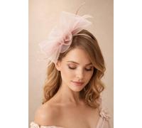 Svnx Knot Feather Fascinator In Pink Pink