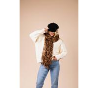 Svnx Leopard Print Scarf In Brown Brown