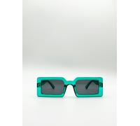 SVNX Light blue oversized rectangle plastic frame sunglasses - One Size - Light Blue