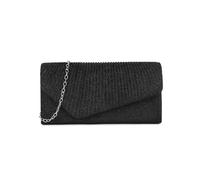 Svnx Luxe Metallic Clutch In Black Black One Size