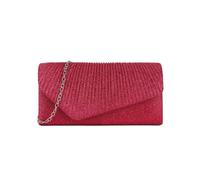 Svnx Luxe Metallic Clutch In Fuchsia Fuchsia One Size
