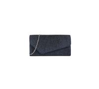 Svnx Luxe Metallic Clutch In Navy Navy