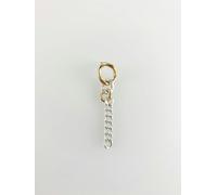 SVNX Matt Gold and Silver Plated Twisted Chain Drop Earrings - One Size