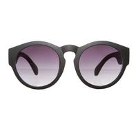 Svnx Matte Finish Retro Round Sunglasses In Black Black One Size