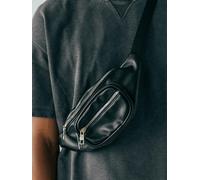 SVNX Maxim PU Leather Cross Body Bag In Black