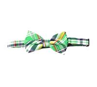 SVNX Men's Check Print Bow Tie in Multi Navy in Green SVNX Green One Size
