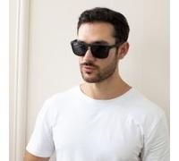 SVNX Men's Matte Wayfarer Sunglasses with Case - Polarised in Black SVNX Black One Size