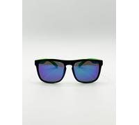 SVNX Men's Matte Wayfarer Sunglasses with Case - Polarised in Black SVNX Black One Size