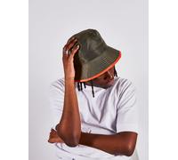 SVNX Men's Nylon Bucket Hat With Contrast Trim & Drawstring In Moss in Green SVNX Green One Size