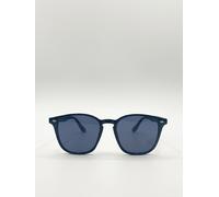 SVNX Men's Rounded Wayfarer Style Sunglasses in Black SVNX Black One Size