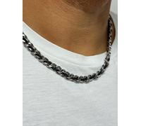 SVNX Men's Silver & Black Woven Chain | Size: 16 inches SVNX Silver 16 inches