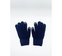 SVNX Men's Textured Touchscreen Knitted Gloves in Black SVNX Black One Size