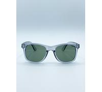 SVNX Men's Translucent Grey Wayfarer with Khaki Lenses in Dark Grey SVNX Dark Grey One Size