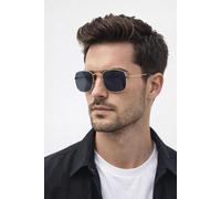 SVNX Metal Frame Aviator Style Square Sunglasses in Gold SVNX Gold One Size