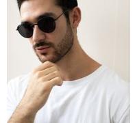 SVNX Metal Frame Round Sunglasses in Black SVNX Black One Size