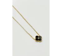 SVNX Mini Clover Necklace in Gold Colour Black - Gift Boxed - One Size - Black