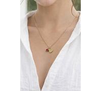 Svnx Mini Heart & July Birthstone Necklace - Gift Boxed In Gold Gold