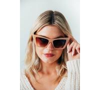 Svnx Mocha Oversized Cateye Sunglasses In Light Brown Light Brown One Size