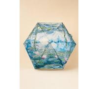 Svnx Monet Water Lillies Umbrella With Travel Case In Blue Blue
