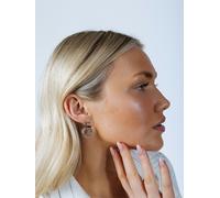 SVNX Multi-Layer Circle Stud Earrings in Silver - One Size