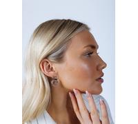 Svnx Multi-Layer Circle Stud Earrings In Silver Silver
