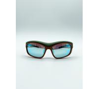 SVNX Outdoor Cycling Style Glasses in Multi with Hard Case - One Size - Green/Brown