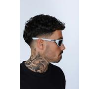 SVNX Outdoor Racer Sunglasses in White Black with Hard Case - White - One Size