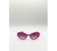SVNX Oval Cat-Eye Sunglasses in Hot Pink - Pink - One Size