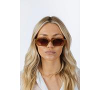 SVNX Oval Geomentric Sunglasses in Tortoise Brown - Brown - One Size