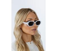 SVNX Oval Geomentric Sunglasses in White - One Size - White
