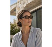 SVNX Oval Metal Detail Sunglasses in Black SVNX Black One Size