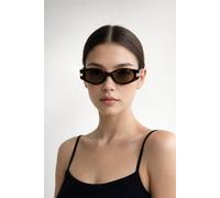 SVNX Oval Metal Detail Sunglasses in Brown
