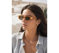 SVNX Oval Metal Detail Sunglasses in Orange