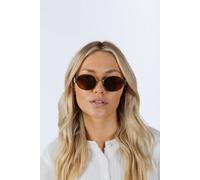 Svnx Oval Metal Frame Sunglasses In Brown Brown One Size