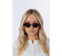 Svnx Oval Metal Frame Sunglasses In Silver Silver