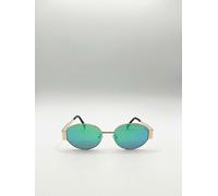 SVNX Oval Metal Frame Sunglasses SVNX Multicolor One Size