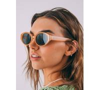 Svnx Oval Plastic Frame Sunglasses In Yellow Yellow One Size