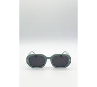 Svnx Oval Sunglasses With Wide Arm In Mint Mint One Size