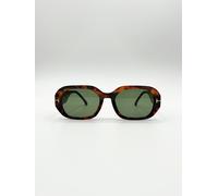 SVNX Oval Sunglasses with Wide Arm in Tortoiseshell - One Size - Tortoiseshell