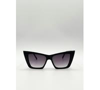 SVNX Oversized angular cateye sunglasses - Black - One Size
