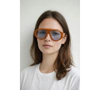 SVNX Oversized Bold Aviator Sunglasses in Orange - Orange - One Szie