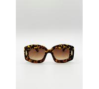 SVNX Oversized Chunky Rectangle Sunglasses in Tortoise - One Size - TORTOISE
