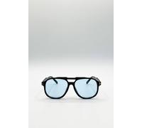 SVNX Oversized Navigator Sunglasses in Blue