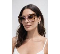 Svnx Oversized Novelty Butterfly Sunglasses In Brown Brown