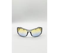 SVNX Oversized Racer Sunglasses In Silver SVNX Silver One Size
