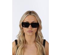Svnx Oversized Rectangle Sunglasses In Black Black One Size