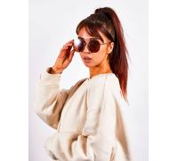 Svnx Oversized Rounded Aviator Style Sunglasses In Brown Brown One Size
