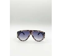 Svnx Oversized Rounded Sunglasses In Black Black