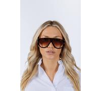 SVNX Oversized Rounded Sunglasses in Brown