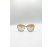 SVNX Oversized Square Sunglasses In Beige